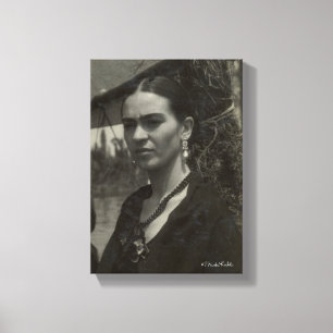 Lienzo Frida Kahlo en negro