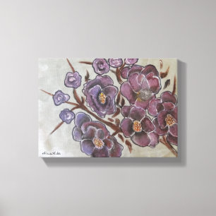 Lienzo Frida Kahlo pintó las flores