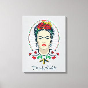 Lienzo Frida Kahlo  Vintage Floral