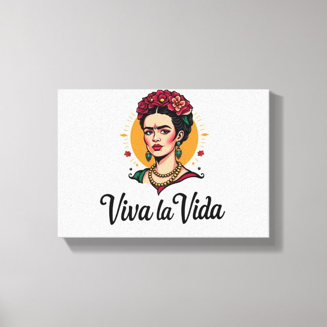 Lienzo Frida Kahlo Viva la Vida (Anverso)
