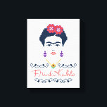 Lienzo Frida Kahlo | Viva México<br><div class="desc">Frida Kahlo fue una icónica artista mexicana fuertemente inspirada en los vivos colores y simbolismo de la cultura mexicana. Frida es recordada por su arte folclórico y sus fascinantes autorretratos. Este diseño abstracto de papel picado captura la esencia de su estilo único y cultural. Su amor por su herencia mexicana...</div>