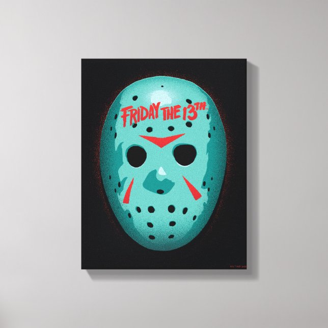 Lienzo Friday the 13th | Blue Hockey Mask Graphic (Anverso)