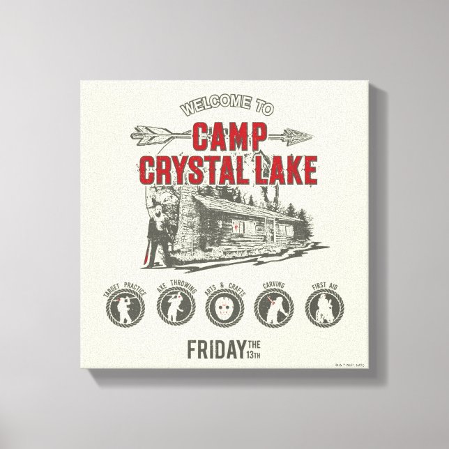 Lienzo Friday the 13th | Welcome to Camp Crystal Lake (Anverso)