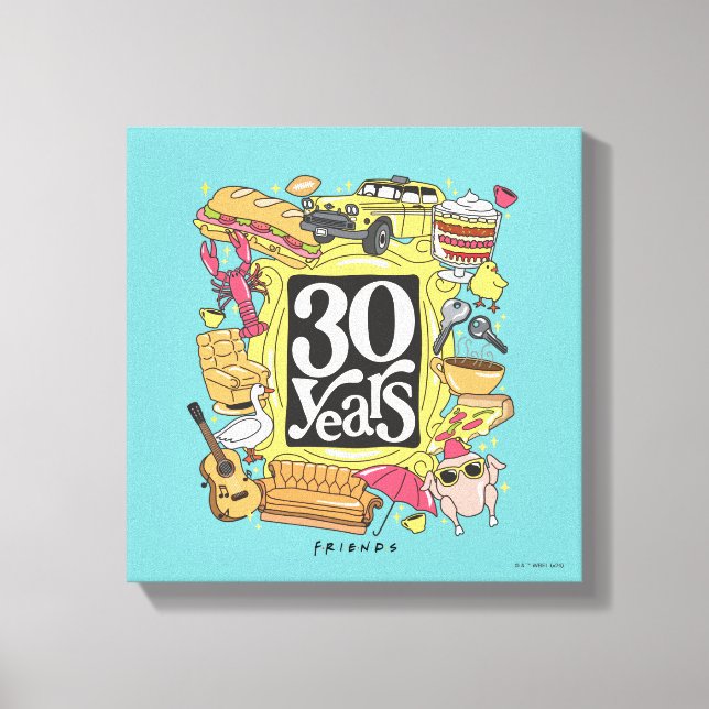 Lienzo FRIENDS™ | 30 Años Gráfico (Anverso)