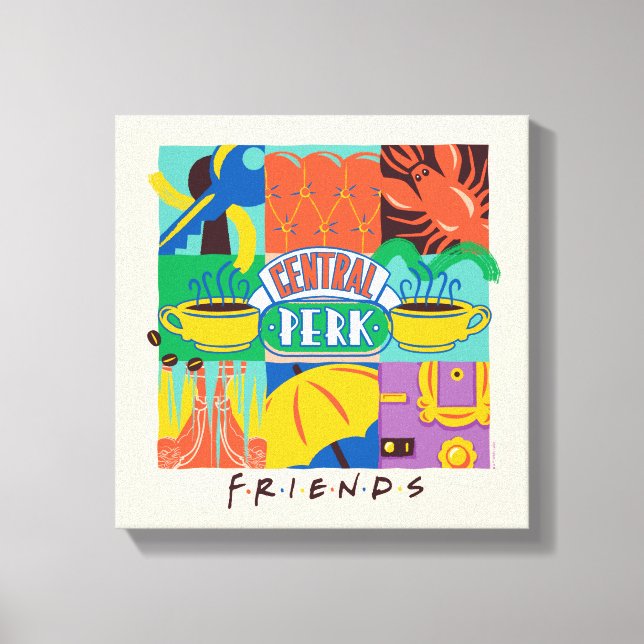 Lienzo FRIENDS™ | Central Perk Gráfico Vibrante (Anverso)