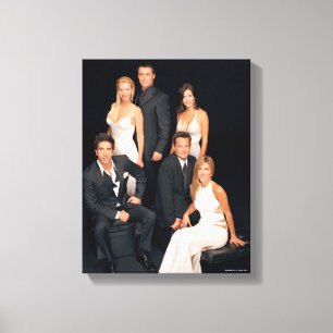 Lienzo FRIENDS™   Grupo con Ropa Formal en Blanco y Negro