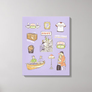 Lienzo FRIENDS™   Iconos de dibujos animados