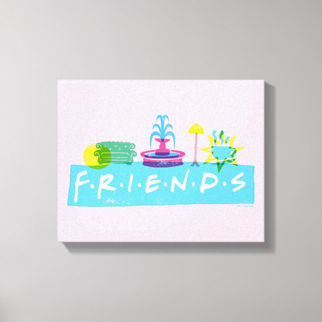 Lienzo FRIENDS™ | Logotipo con iconos (Anverso)
