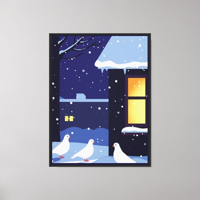 Lienzo Frío y paz de invierno (Anverso)