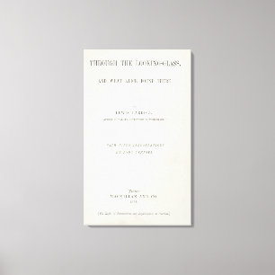 Lienzo Frontispiece a 'Alicia a través de los espejos