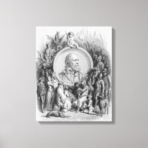 Lienzo Frontispiece a los 'idilios del King