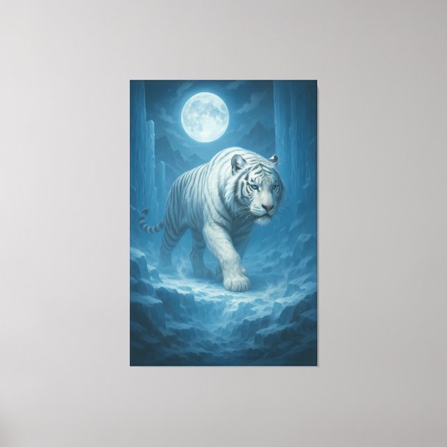 Lienzo  Frost King White Tiger – Majestic Icy Guardian Wa (Anverso)