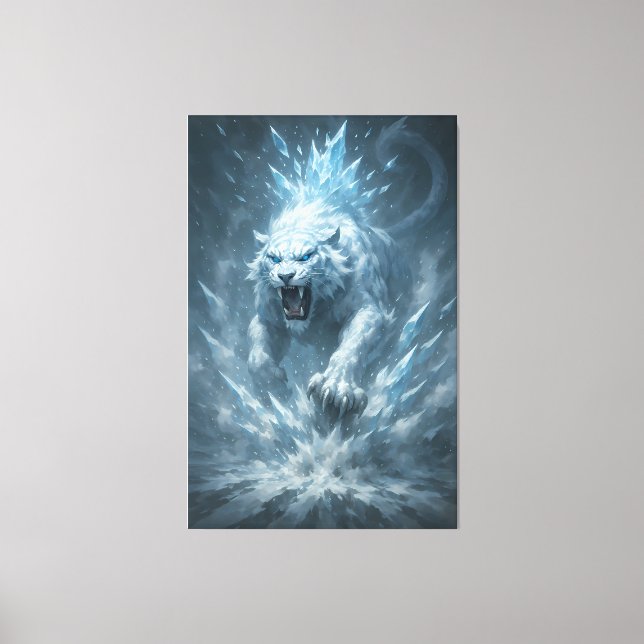 Lienzo Frost White Tiger – Emperor of the Frozen Realm –  (Anverso)