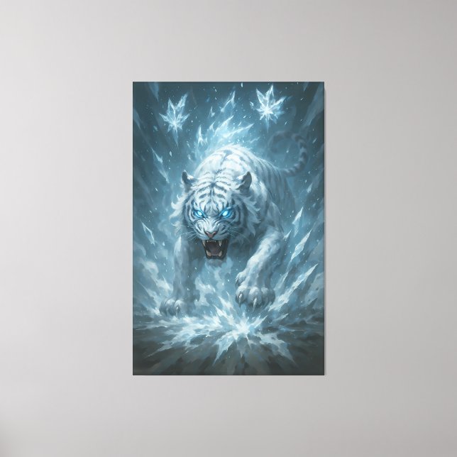Lienzo Frost White Tiger – Emperor of the Frozen Realm –  (Anverso)