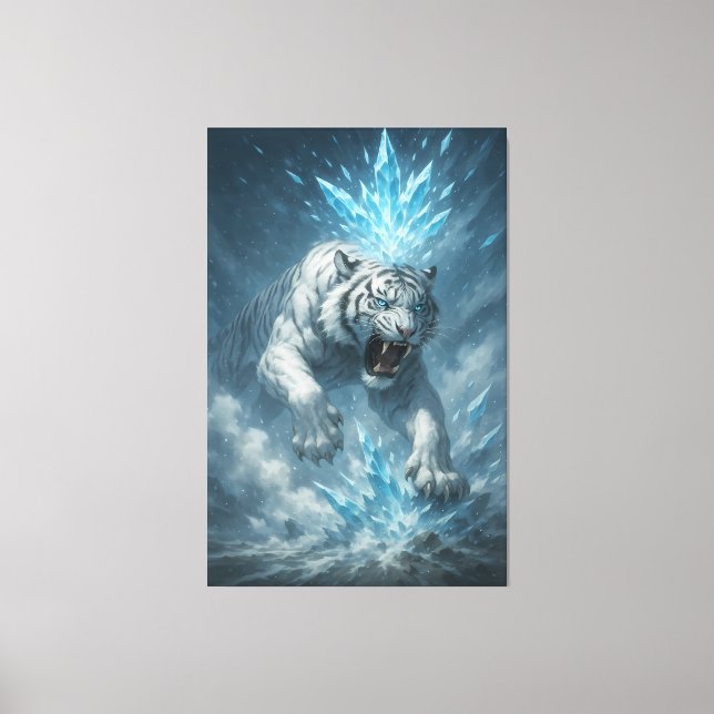 Lienzo Frost White Tiger – Emperor of the Frozen Realm –  (Anverso)
