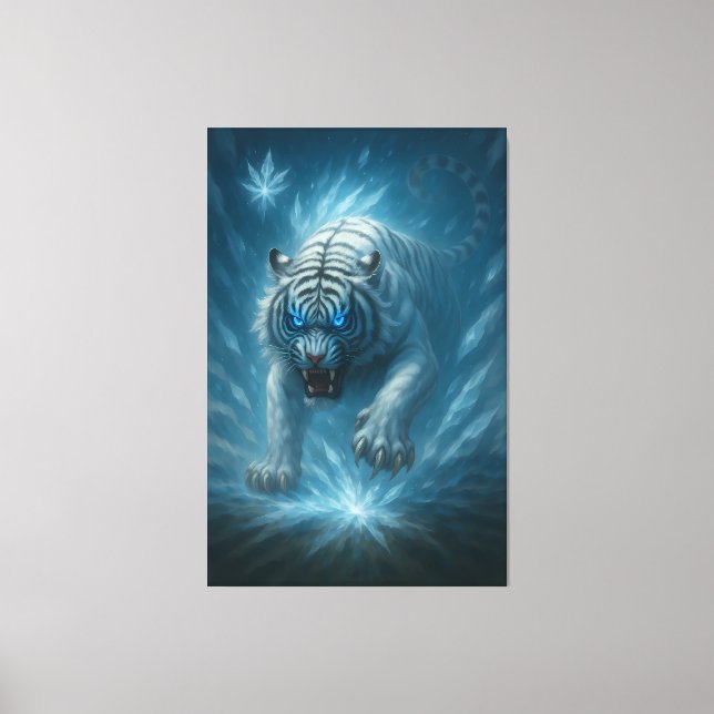 Lienzo Frost White Tiger – Emperor of the Frozen Realm –  (Anverso)