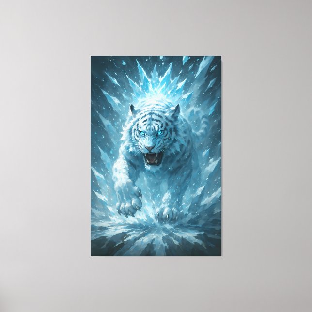 Lienzo Frost White Tiger – Emperor of the Frozen Realm –  (Anverso)