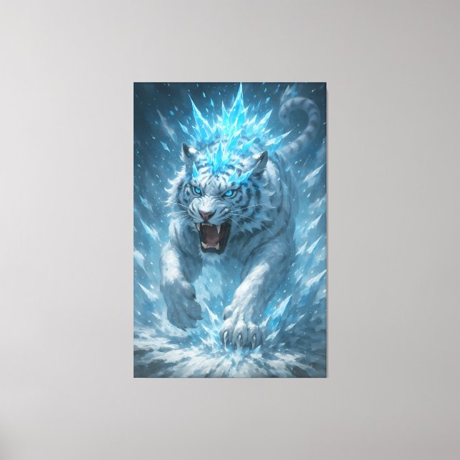 Lienzo Frost White Tiger – Emperor of the Frozen Realm –  (Anverso)