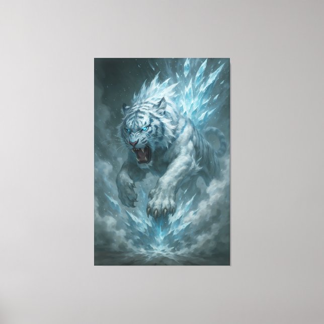Lienzo Frost White Tiger – Emperor of the Frozen Realm –  (Anverso)