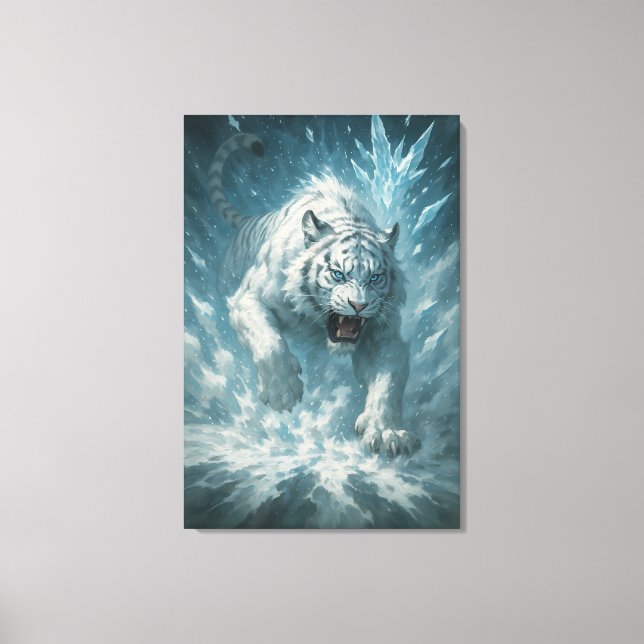 Lienzo Frost White Tiger – Emperor of the Frozen Realm –  (Anverso)