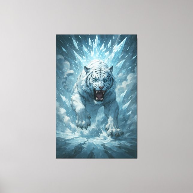 Lienzo Frost White Tiger – Emperor of the Frozen Realm –  (Anverso)