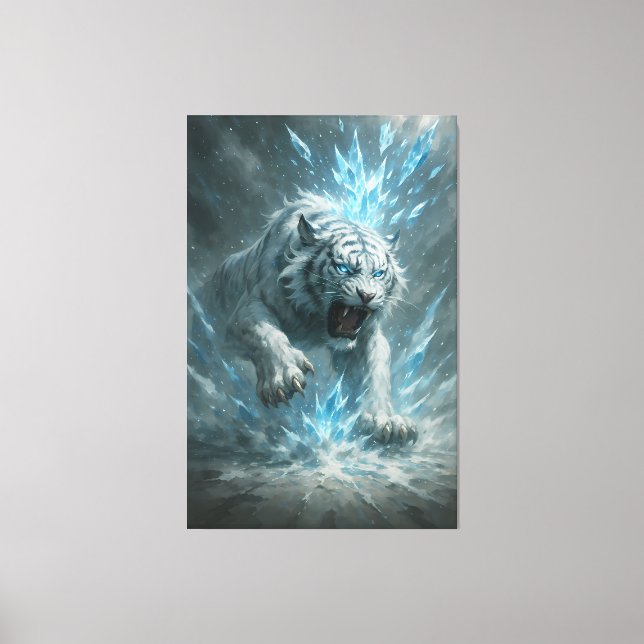 Lienzo Frost White Tiger – Emperor of the Frozen Realm –  (Anverso)