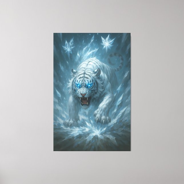 Lienzo Frost White Tiger – Emperor of the Frozen Realm –  (Anverso)