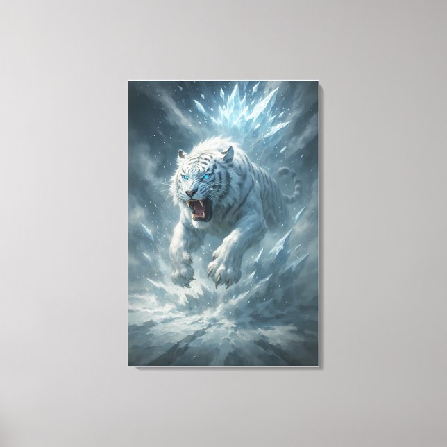 Lienzo Frost White Tiger – Emperor of the Frozen Realm –  (Anverso)