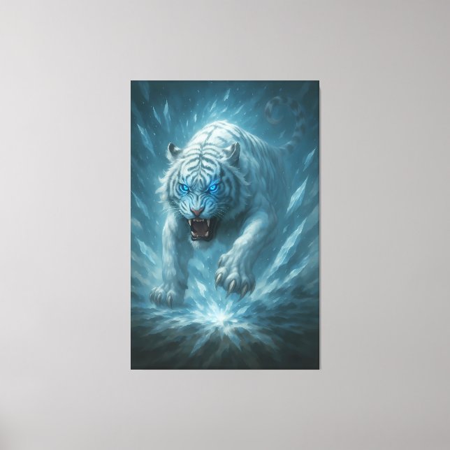 Lienzo Frost White Tiger – Emperor of the Frozen Realm –  (Anverso)