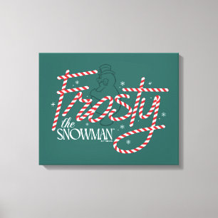 Lienzo Frosty el logo de Snowman Candy Cane