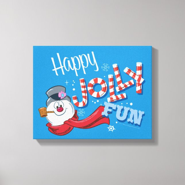 Lienzo Frosty the Snowman™ | Happy Jolly Fun (Anverso)