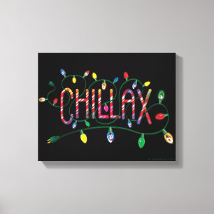 Lienzo Frosty the Snowman™   Luces navideñas "Chillax"