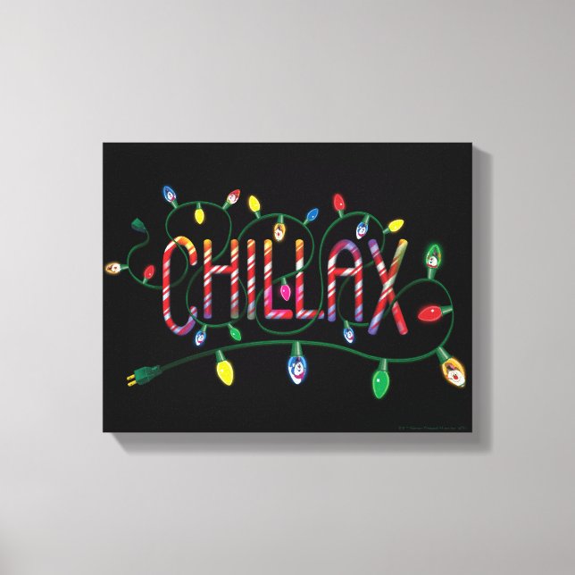Lienzo Frosty the Snowman™ | Luces navideñas "Chillax" (Anverso)
