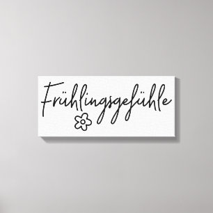 Lienzo Frühlingsgefühle, palabra alemana, fiebre de prima
