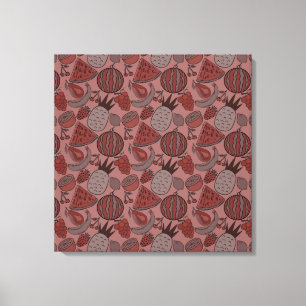 Lienzo Fruit seamless pattern Fruit surface pattern 16