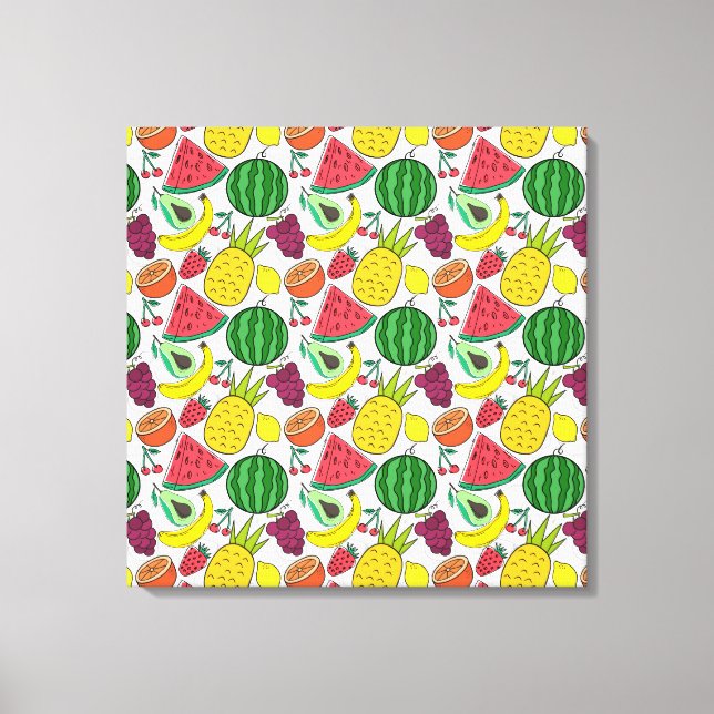 Lienzo Fruit seamless pattern | Fruit surface pattern 22 (Anverso)
