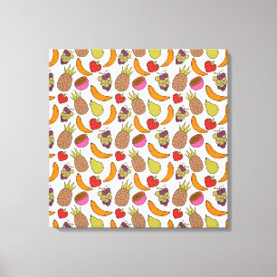 Lienzo Fruit seamless pattern Fruit surface pattern 33