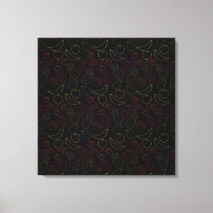 Lienzo Fruit seamless pattern Fruit surface pattern 44