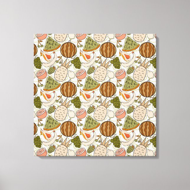 Lienzo Fruit seamless pattern | Fruit surface pattern 54 (Anverso)