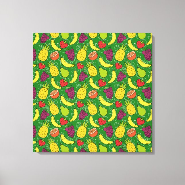 Lienzo Fruit seamless pattern | Fruit surface pattern 7 (Anverso)