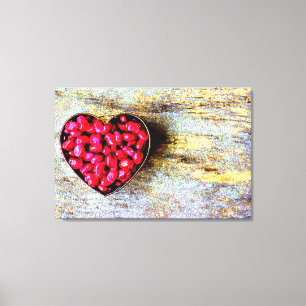 Lienzo "Fruta Corazón Pomegranada" Foto Cute. ¡Hazte con
