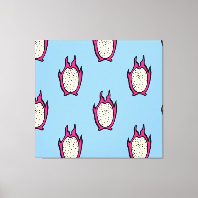 Lienzo Fruta del dragón: Dibujo de tinta de época. (Anverso)