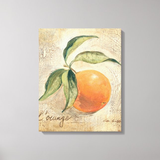 Lienzo Fruta Naranja brillante redonda (Anverso)
