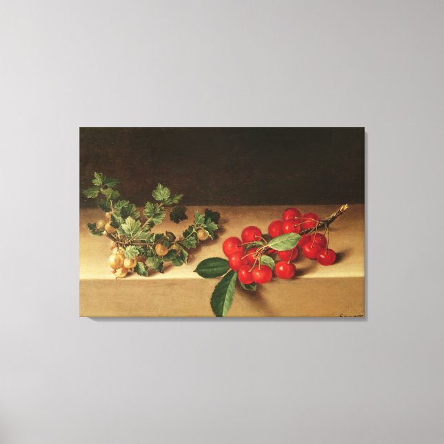 Lienzo Fruta sobre la mesa, 1644 (Anverso)