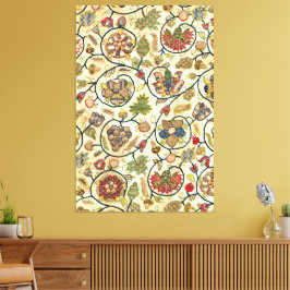 Lienzo Frutas y flores de bordado de trabajo de tripulaci