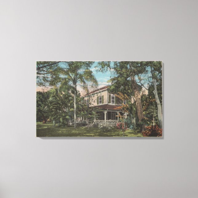 Lienzo Ft. Myers, Florida - Vista de la casa Thomas Ediso (Anverso)