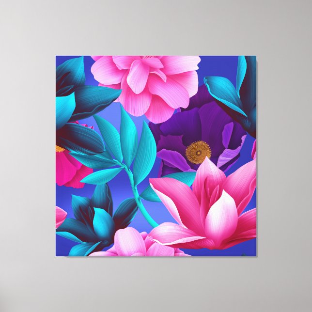 Lienzo Fuchsia Pink Purple Flower (Anverso)