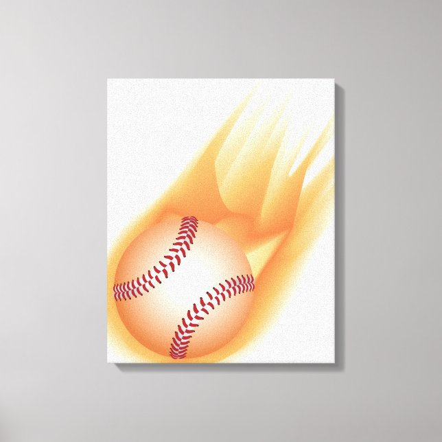 Lienzo fuego de béisbol (Anverso)