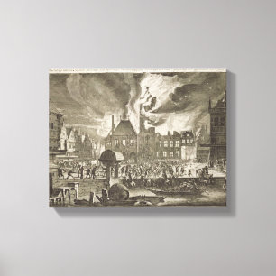 Lienzo Fuego en viejo ayuntamiento, el 17 de julio 165