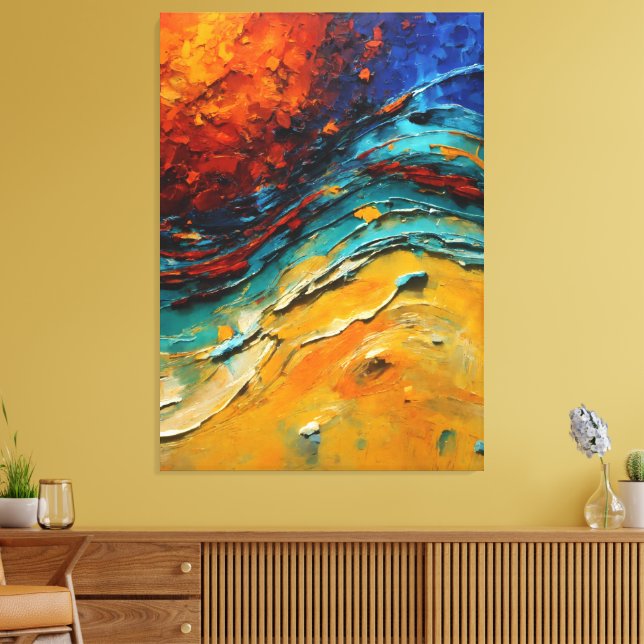 Lienzo Fuego y agua (Insitu (Sala de estar))